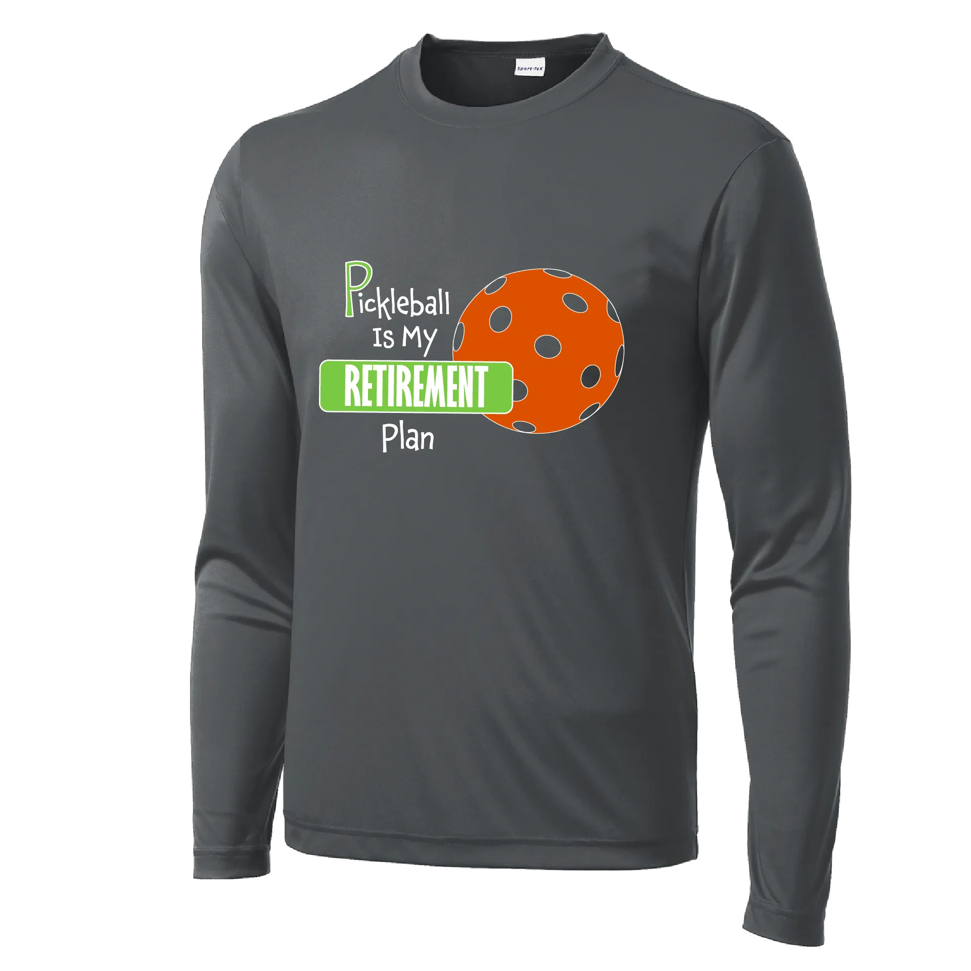 Pickleball Is My Retirement Plan | Men's Long Sleeve Pickleball Shirts | 100% Polyester