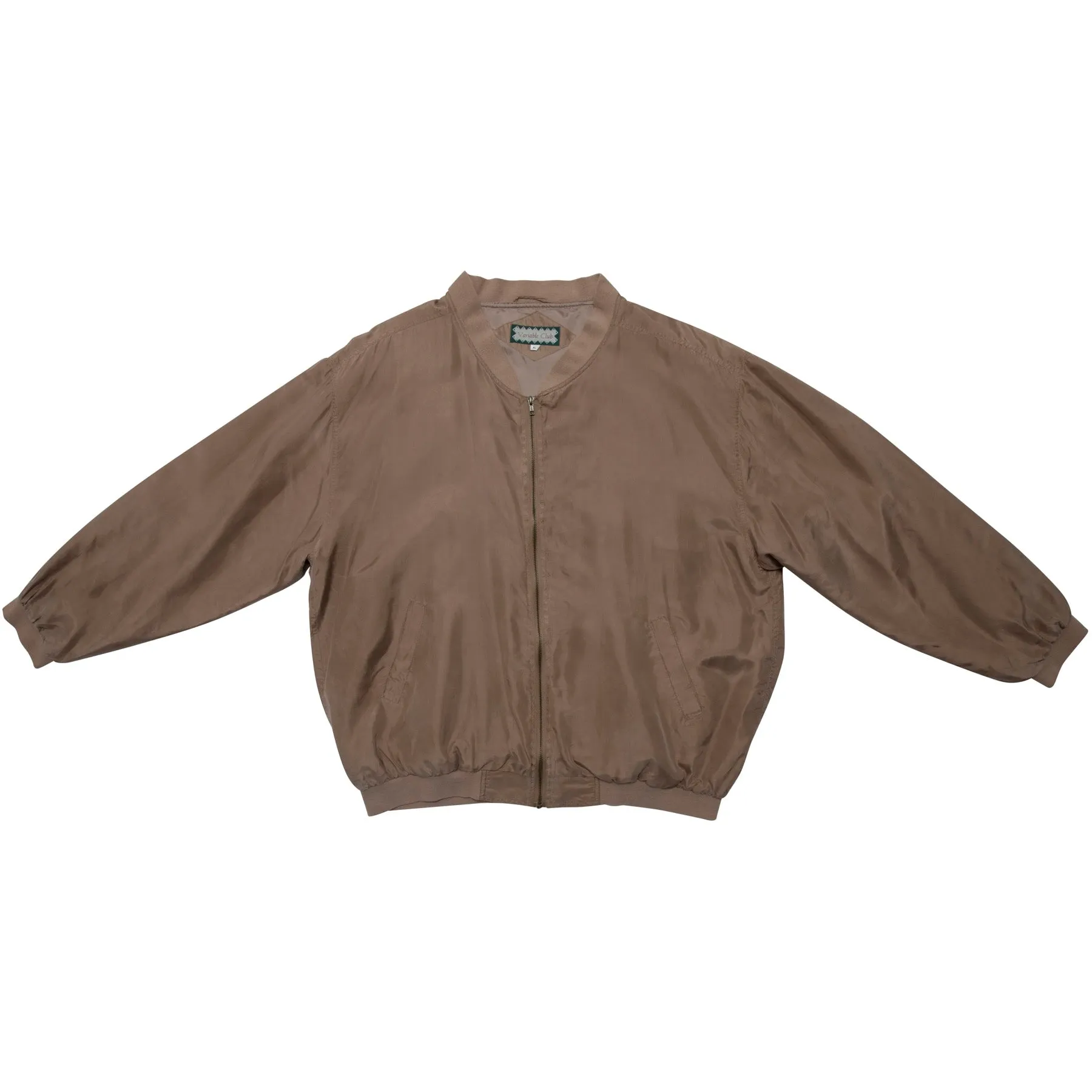 Plain Weave Silk Multi Panel Bomber Jacket