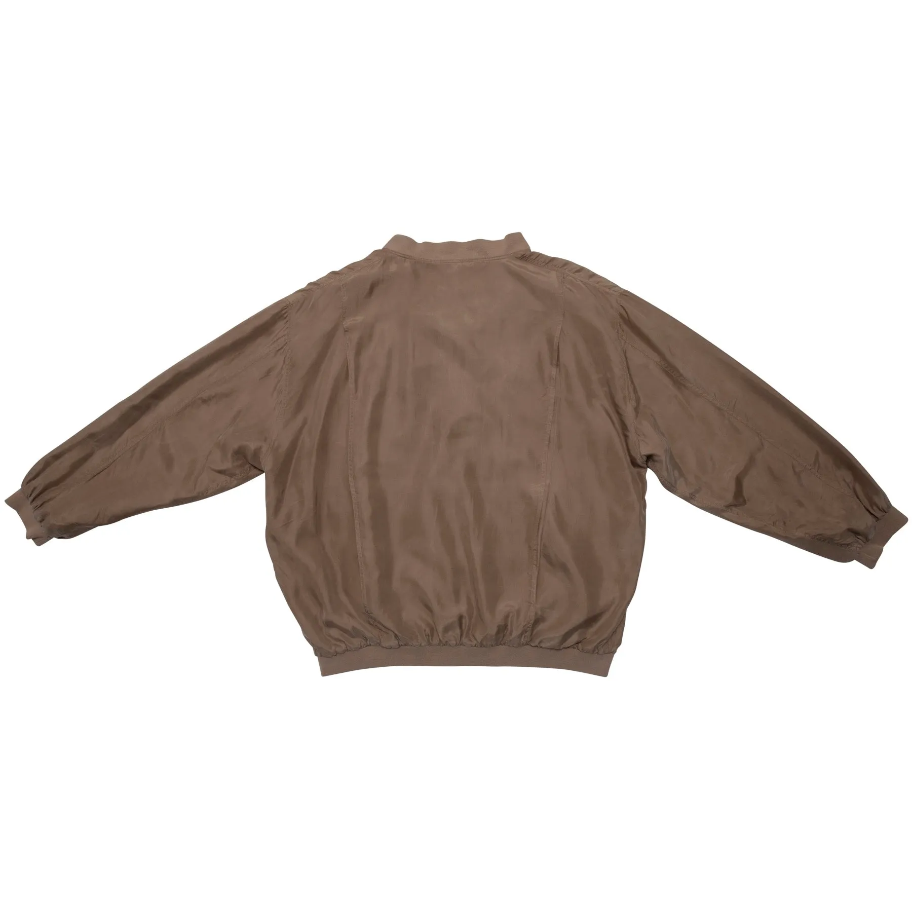 Plain Weave Silk Multi Panel Bomber Jacket