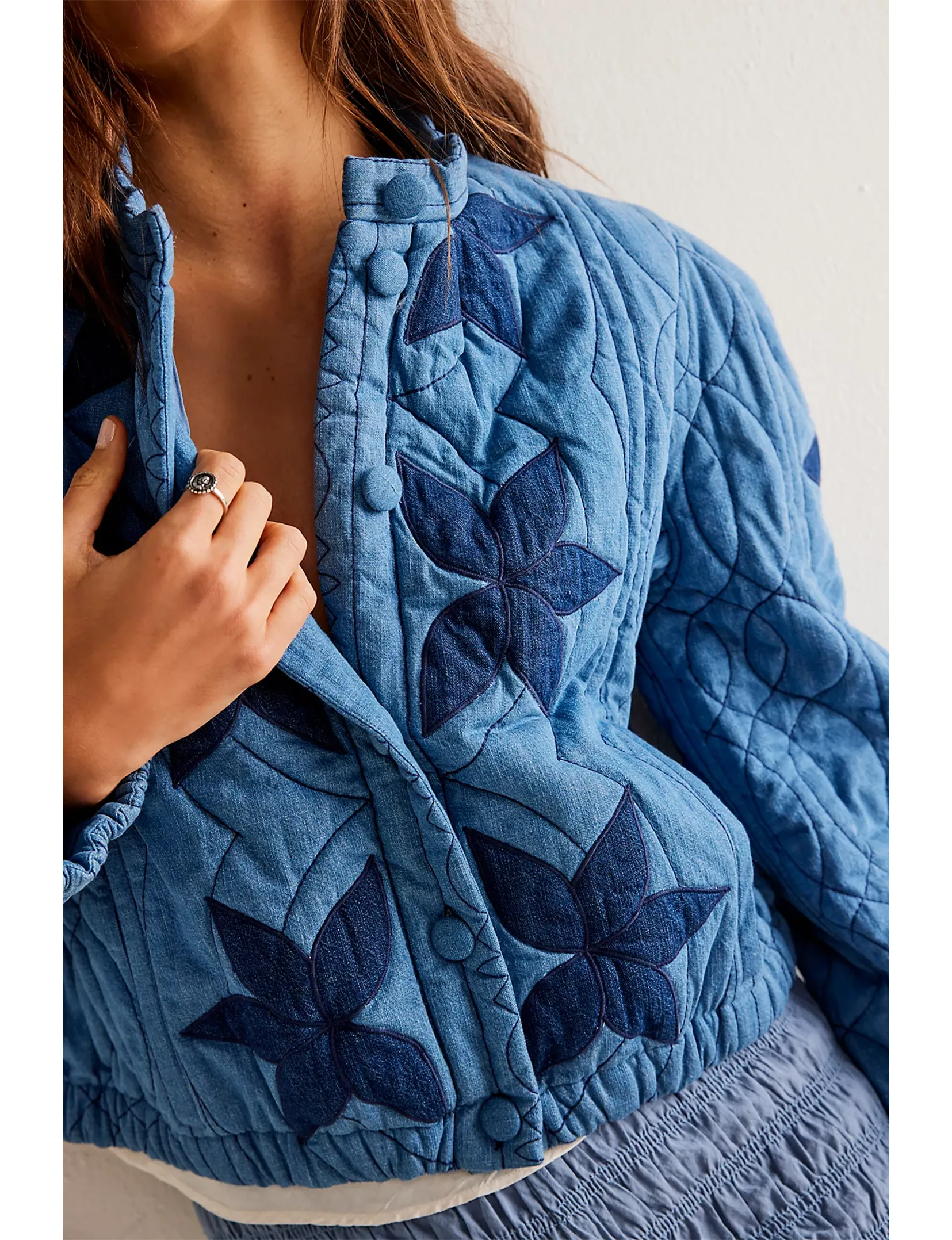 Quinn Quilted Jacket, Indigo/Combo