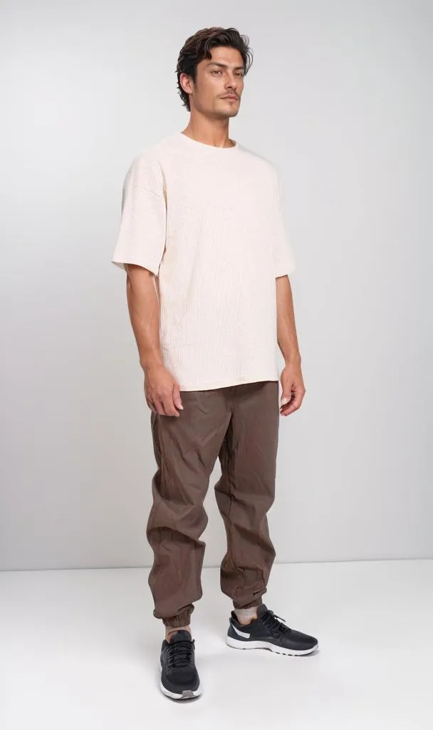 R205824 - Textured Oversized T-Shirt  Off-White