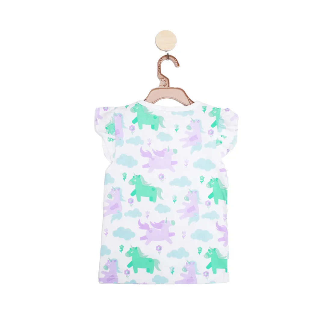 Rainbow set of 3 frilly tees