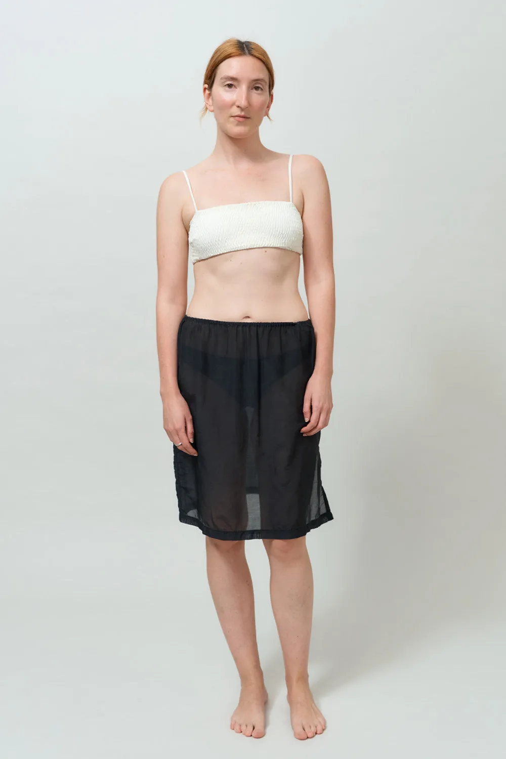 Sheer Midi Skirt | Black