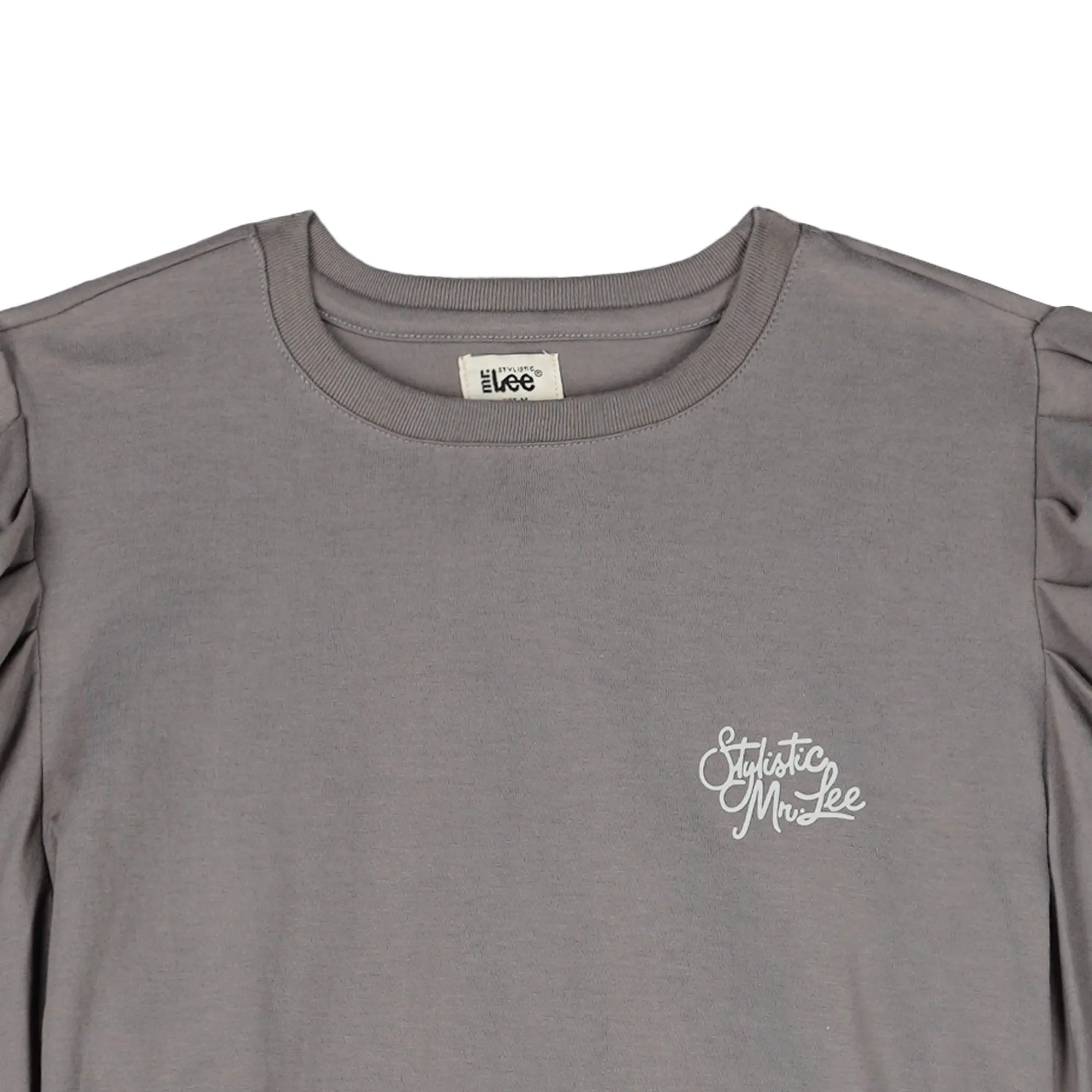 Stylistic Mr. Lee Ladies Basic Tees Round Neck for Women Trendy Fashion High Quality Apparel Comfortable Casual Top for Women Relaxed Fit 144128-U (Gray)