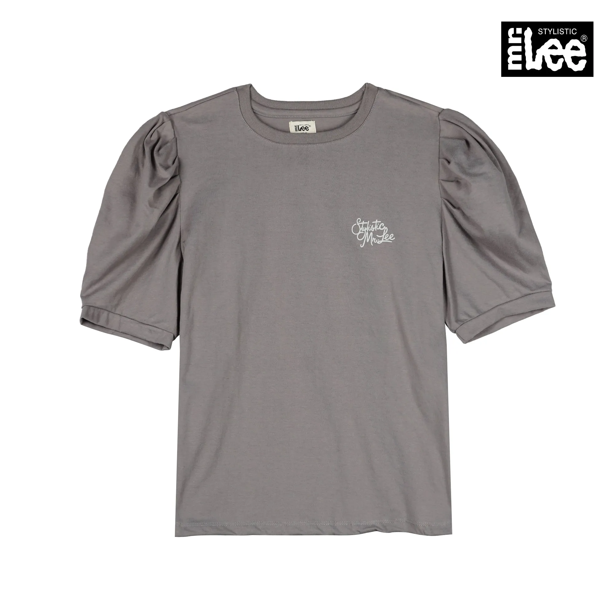 Stylistic Mr. Lee Ladies Basic Tees Round Neck for Women Trendy Fashion High Quality Apparel Comfortable Casual Top for Women Relaxed Fit 144128-U (Gray)