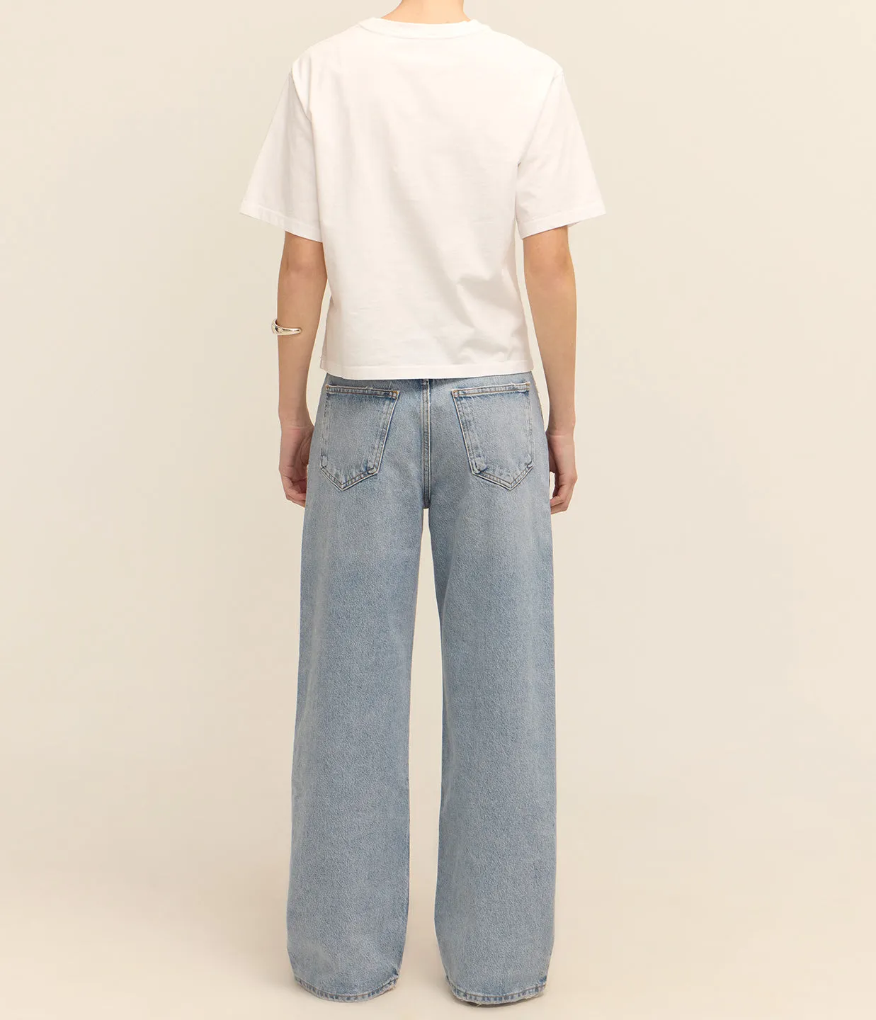 Sulma Drop Shoulder Tee in White