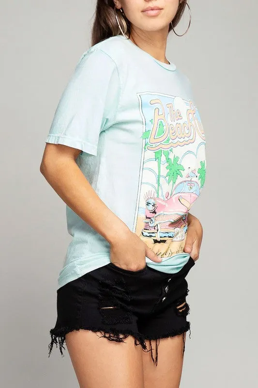 The Beach Club Car Summer Vibe Graphic Tee T-Shirt