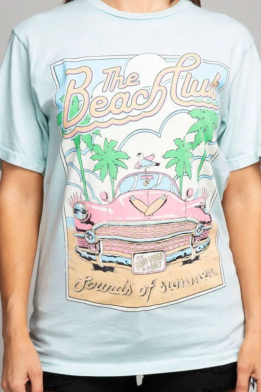 The Beach Club Car Summer Vibe Graphic Tee T-Shirt