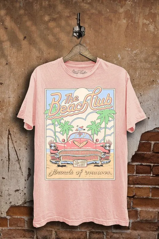 The Beach Club Car Summer Vibe Graphic Tee T-Shirt