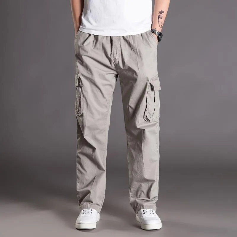 THOS Men's Casual Loose Cargo Pants