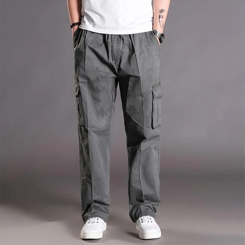 THOS Men's Casual Loose Cargo Pants