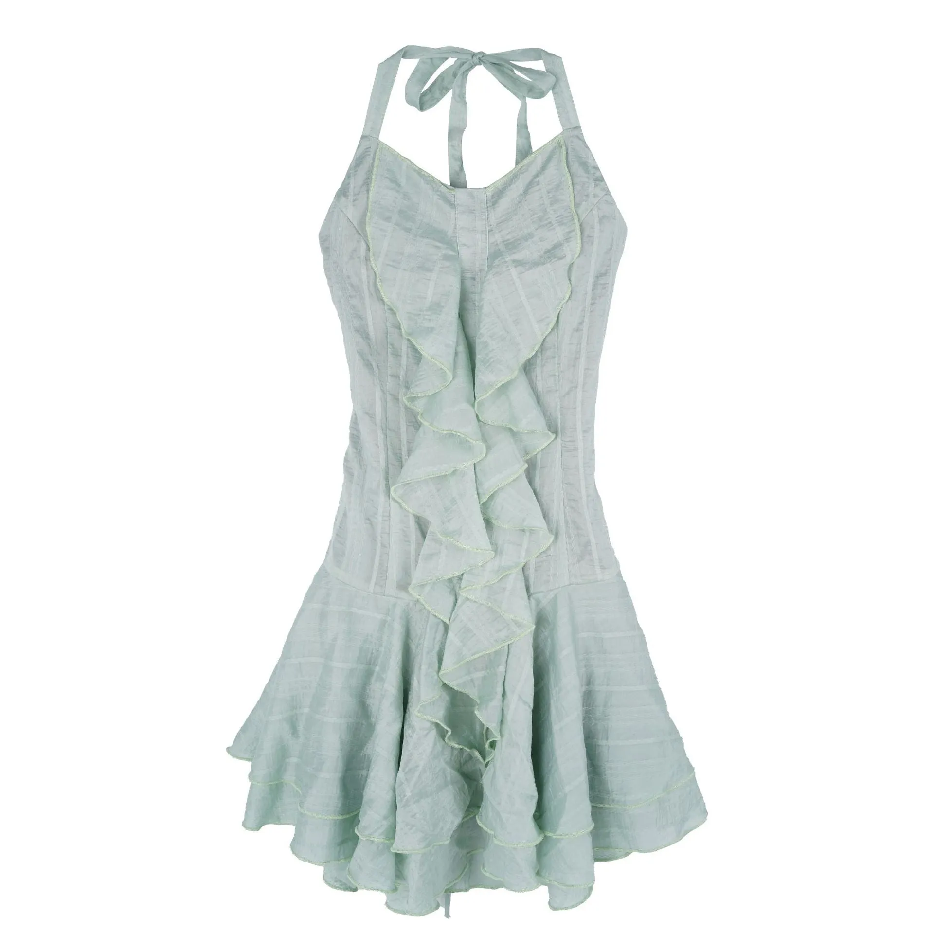 TODAMU® women's American retro fresh and sweet suspender dress