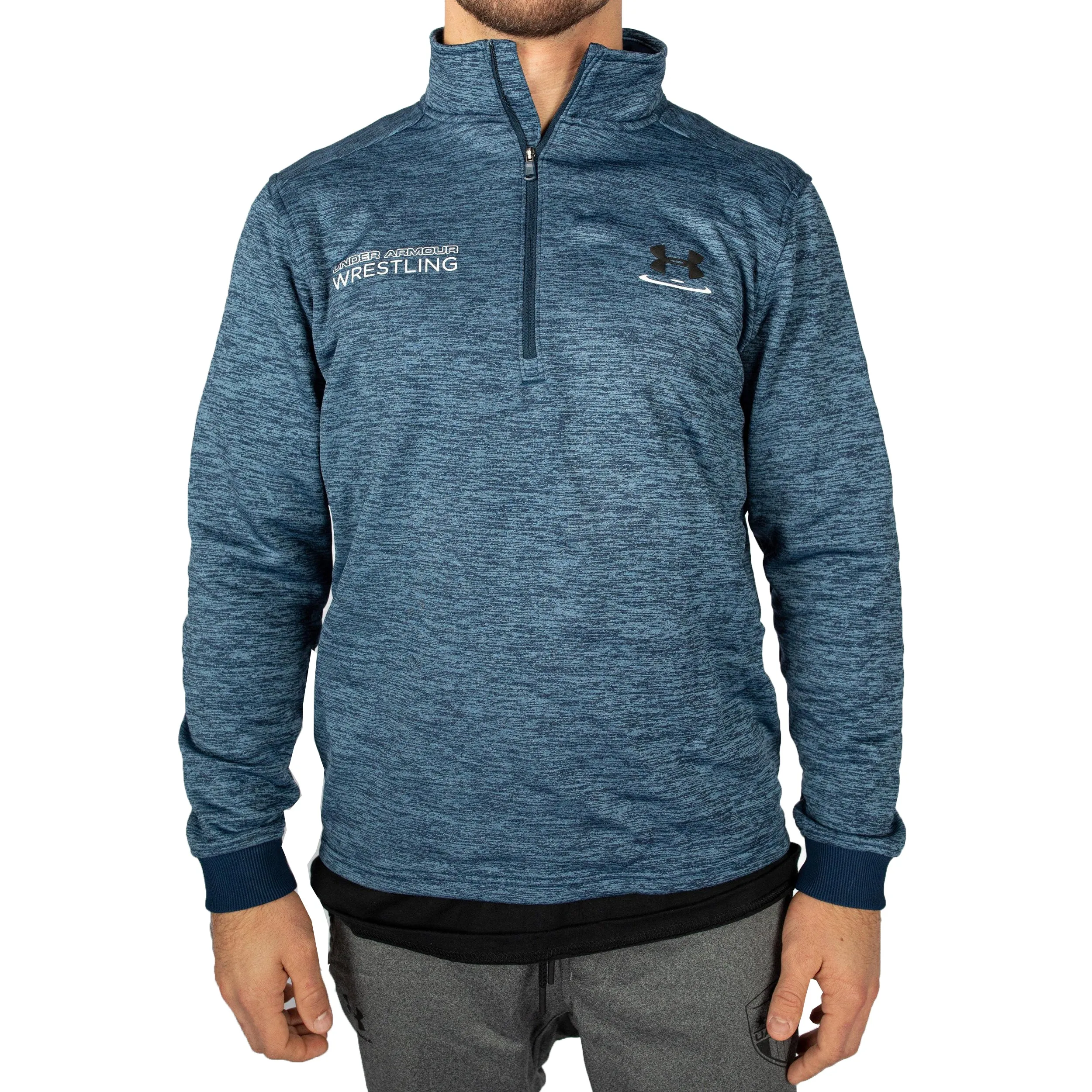 Under Armour Wrestling Navy Armour Fleece 1/2 Zip