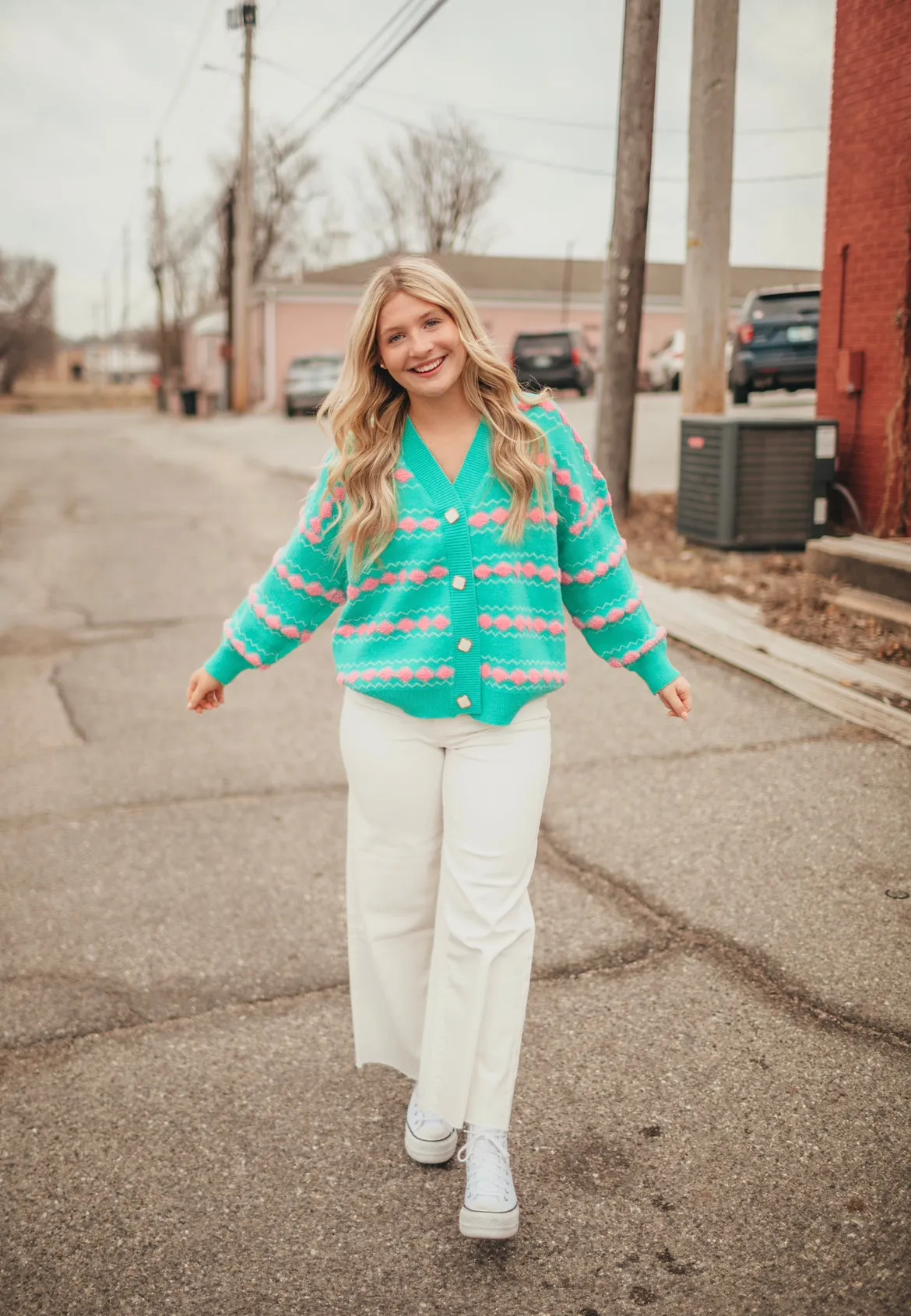 White High Waisted Pants