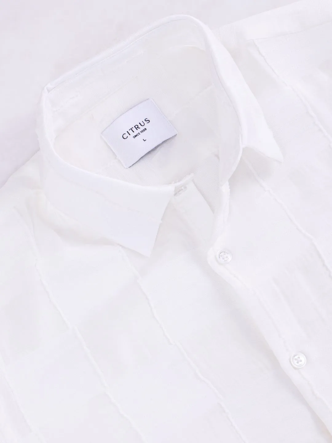 White Plain Slim Fit Shirt