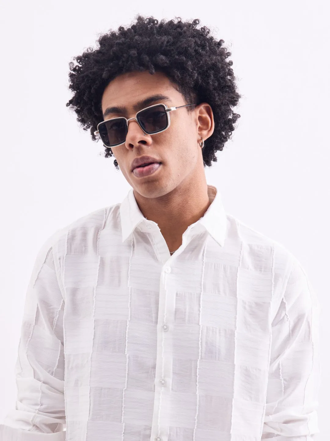 White Plain Slim Fit Shirt