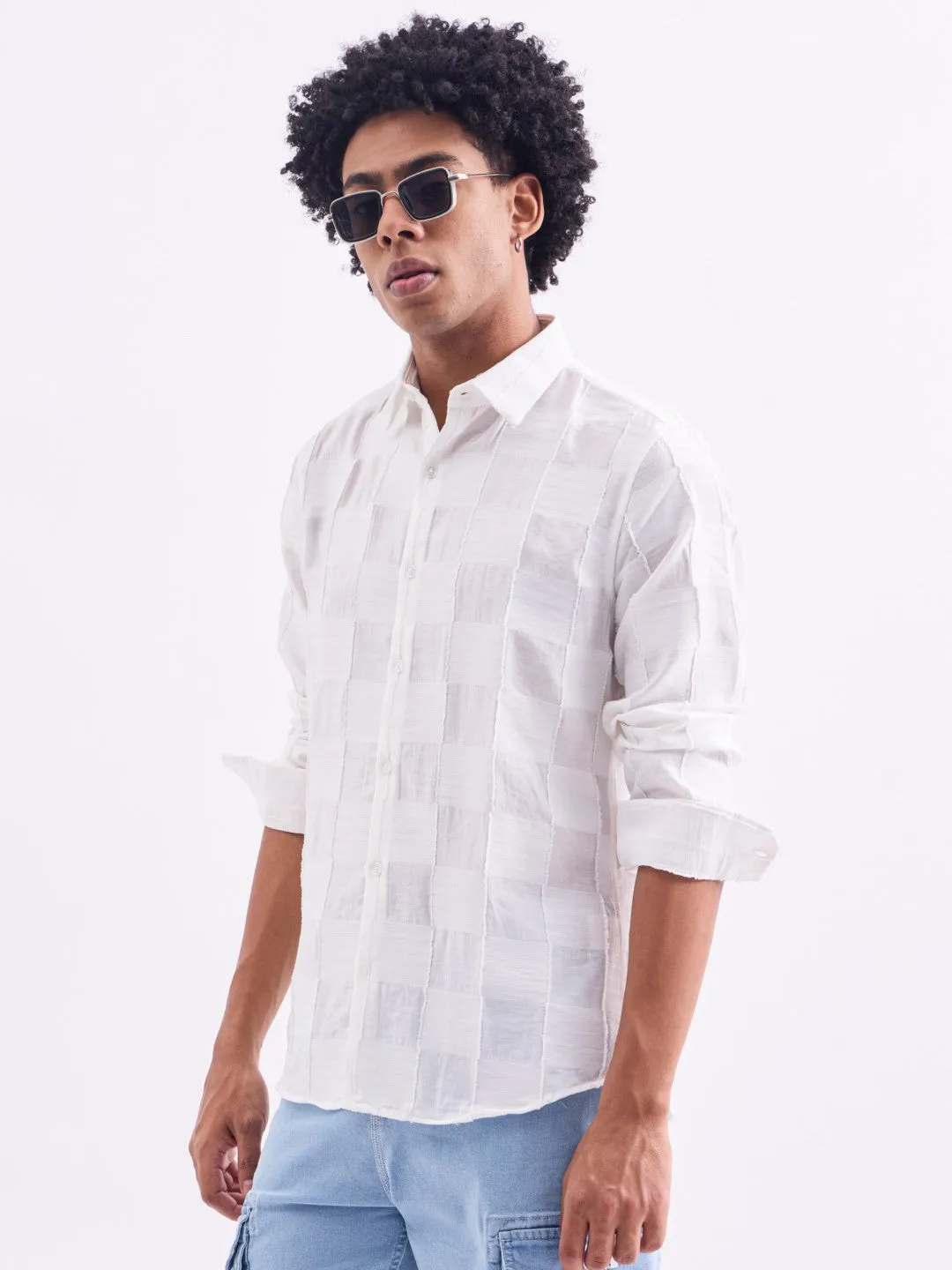 White Plain Slim Fit Shirt