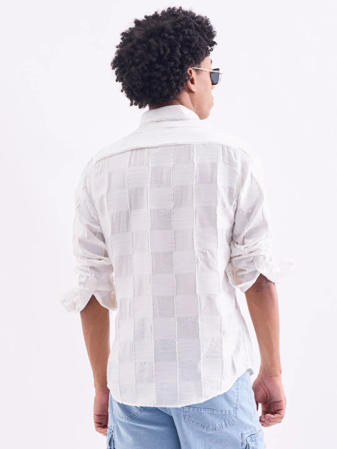 White Plain Slim Fit Shirt