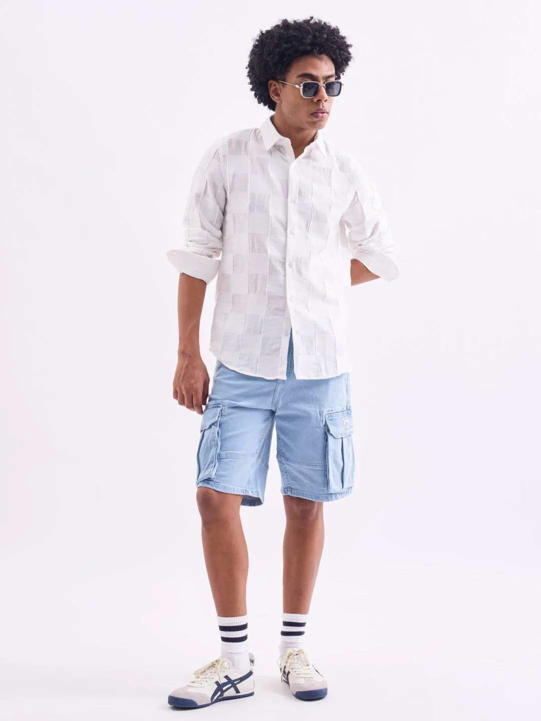 White Plain Slim Fit Shirt