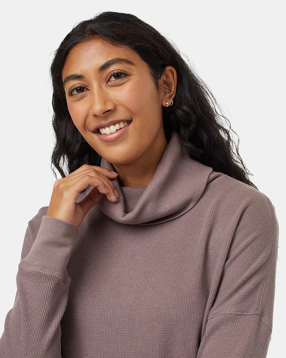 Women's TreeWaffle Turtleneck Long Sleeve Top