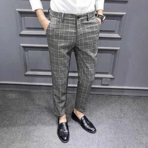 YASUG Men's British Style Formal Suit Pants