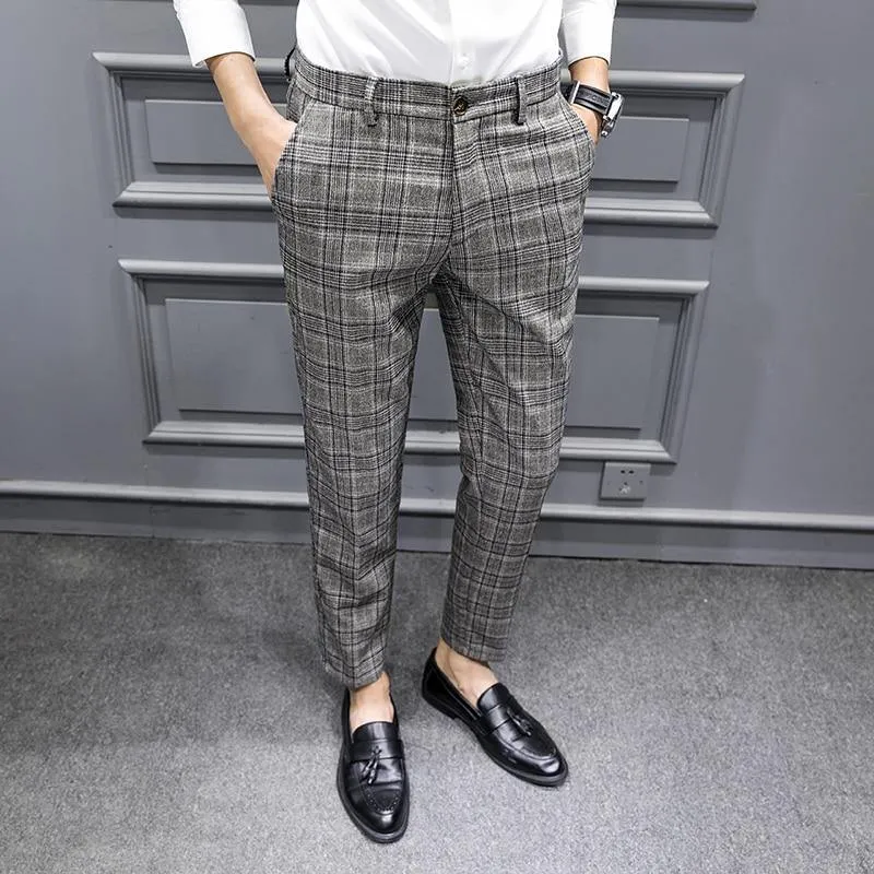 YASUG Men's British Style Formal Suit Pants