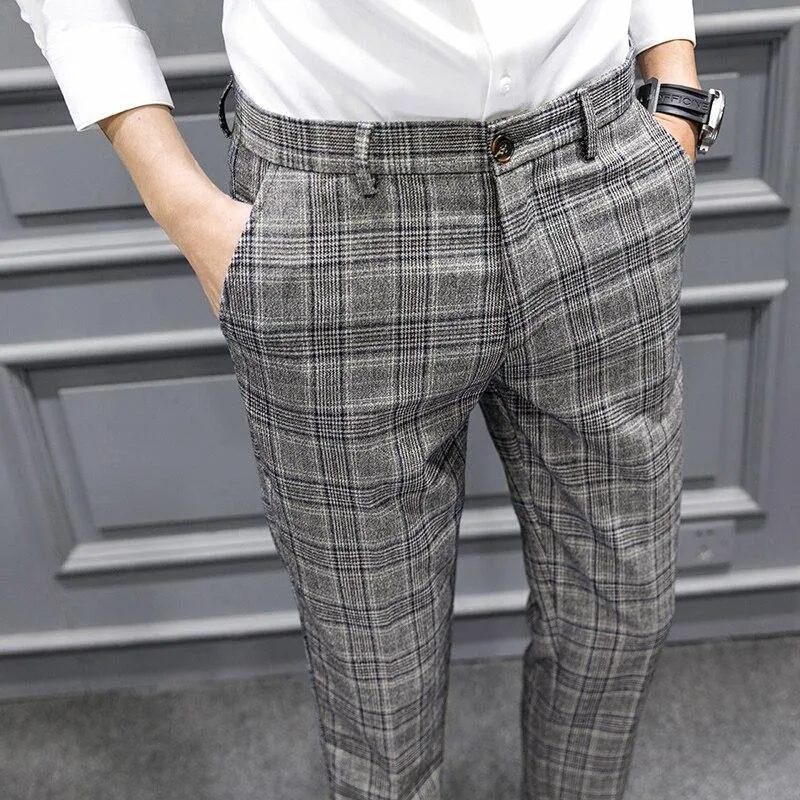 YASUG Men's British Style Formal Suit Pants