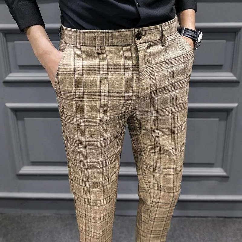 YASUG Men's British Style Formal Suit Pants
