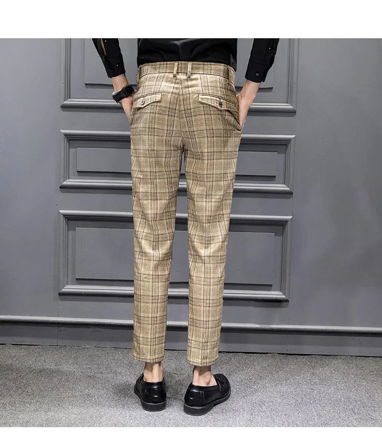 YASUG Men's British Style Formal Suit Pants