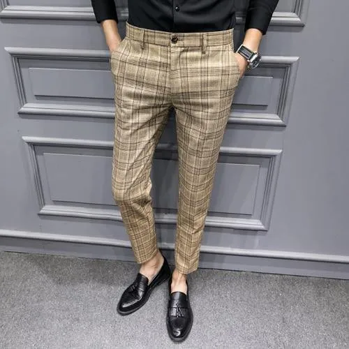 YASUG Men's British Style Formal Suit Pants