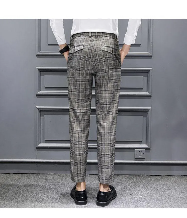 YASUG Men's British Style Formal Suit Pants