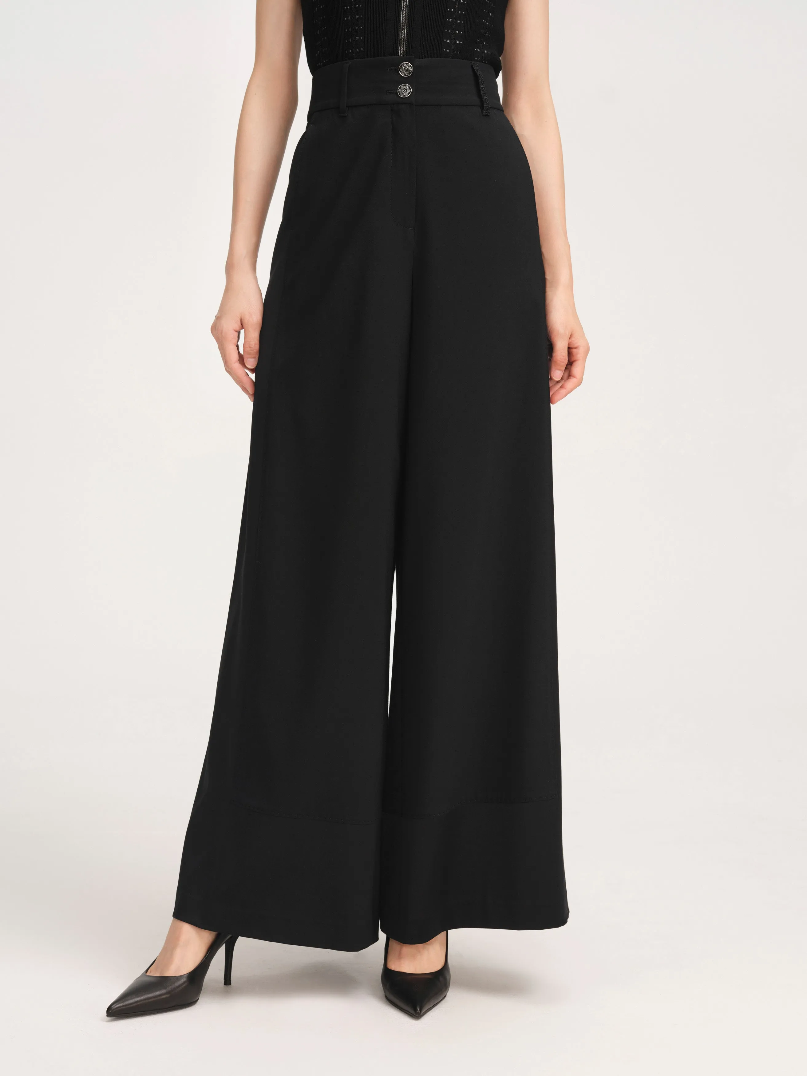 YAYING High-Waisted Wide Leg Pants